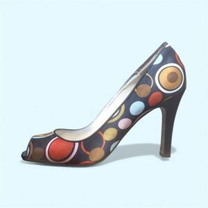Martinez Valero Colorful Peep Toes Pump sz 10